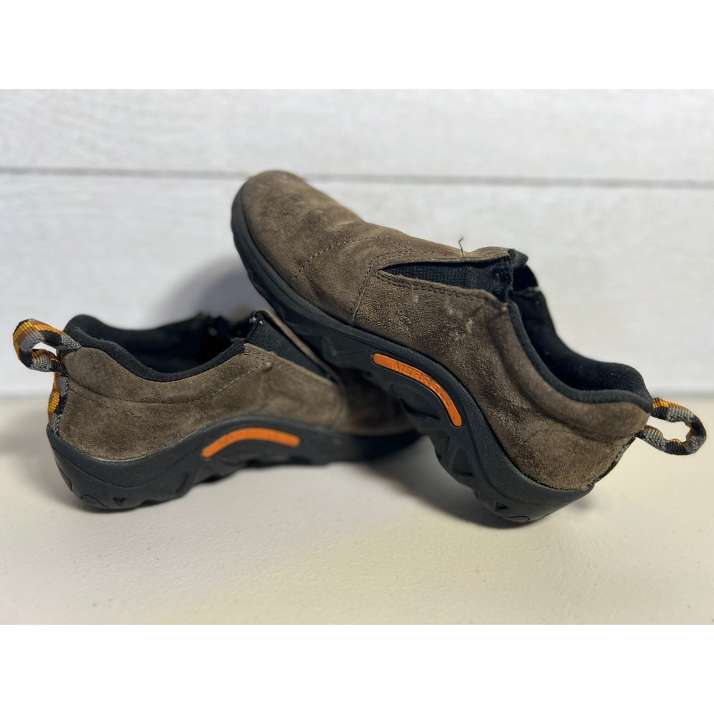 Merrell Kids Jungle Moc Size 12W Wide Black Leather Slip On Shoes J95635